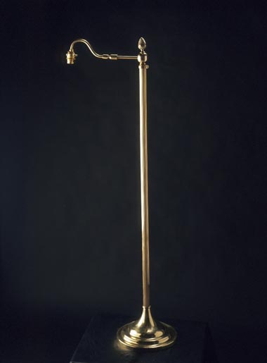 Yardstick lamp with decorative finial
