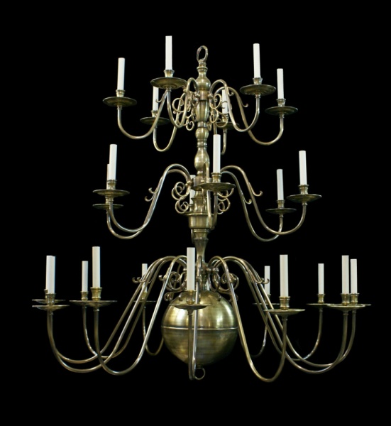 Large 24 light Dutch style chandelier