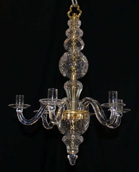 Georgian style cut glass chandeliers