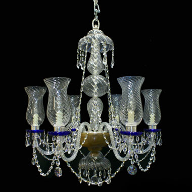 6 light 'blue highlights' chandelier
